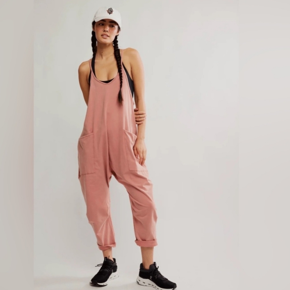 Free People Movement Hot Shot Onesie Petal/Mauve NWT